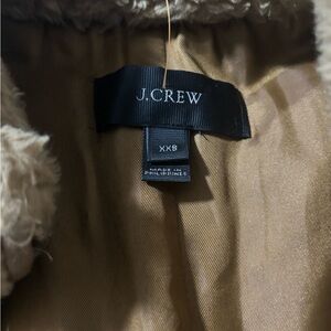 J. Crew Light Brown Faux Fur Coat XXS